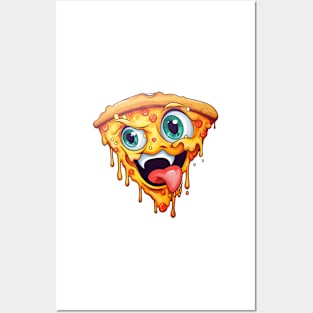 crazy slice of pizza Posters and Art